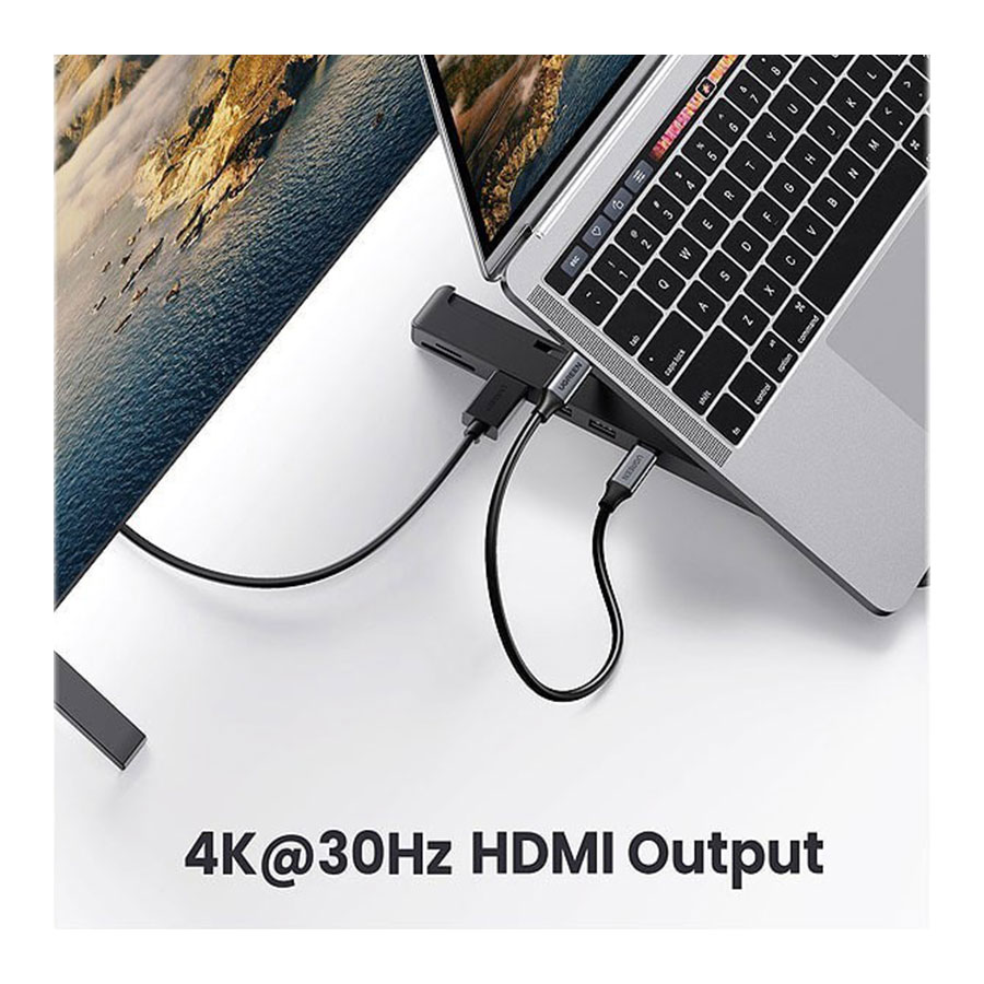 هاب USB-C پنج پورت و پایه نگهدارنده یوگرین مدل CM359