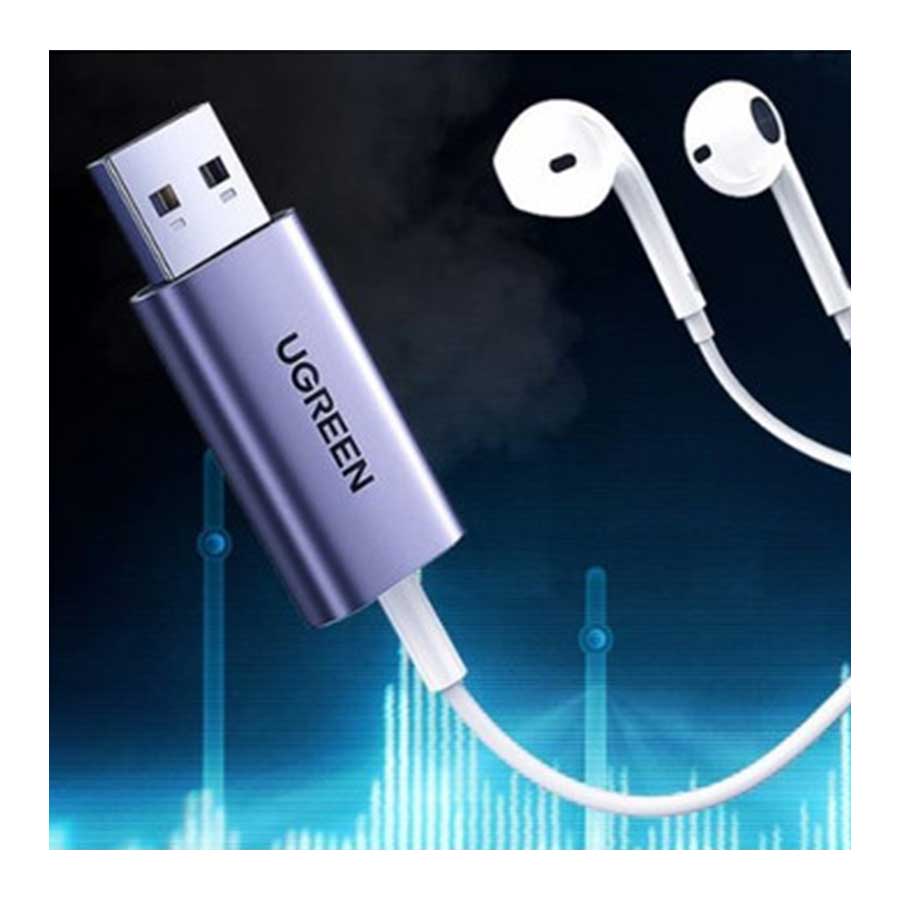 کارت صدا و تبدیل USB به جک 3.5 میلی متری یوگرین مدل CM383