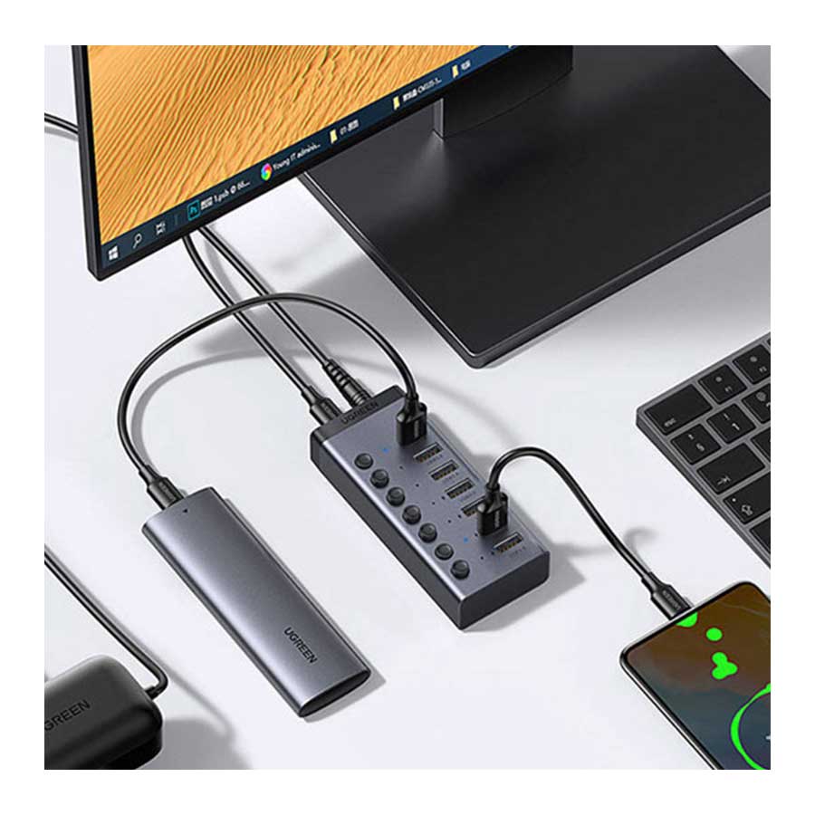 هاب USB 3.0 هفت پورت یوگرین مدل CM481