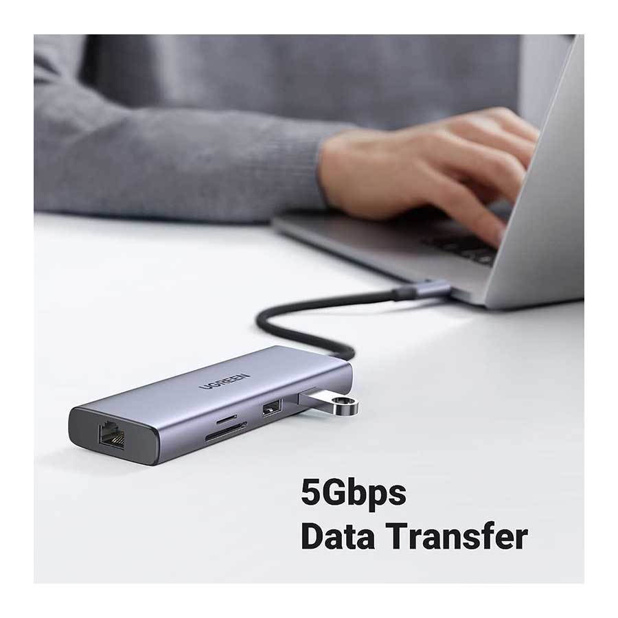 هاب USB-C نه پورت یوگرین مدل CM490