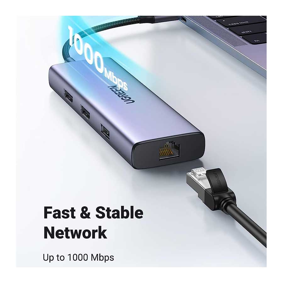 هاب USB-C نه پورت یوگرین مدل CM490