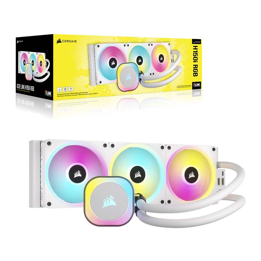 خنک کننده مایع پردازنده کورسیر مدل iCUE H150i LINK White