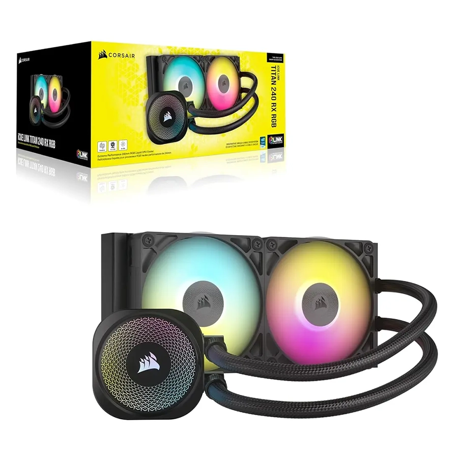 خنک کننده مایع پردازنده کورسیر مدل iCUE LINK TITAN 240 RX RGB