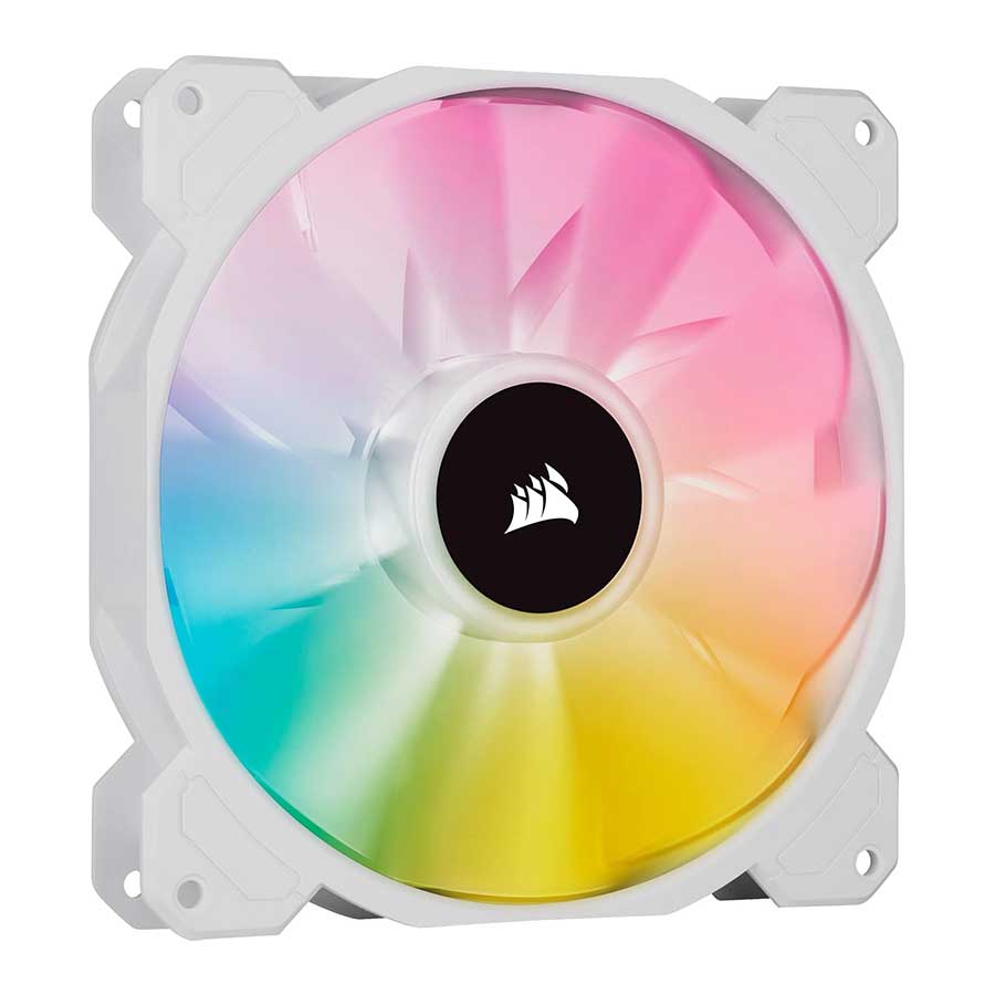 فن خنک کننده کیس کامپیوتر کورسیر مدل iCUE SP140 RGB ELITE Performance White 2-in-1