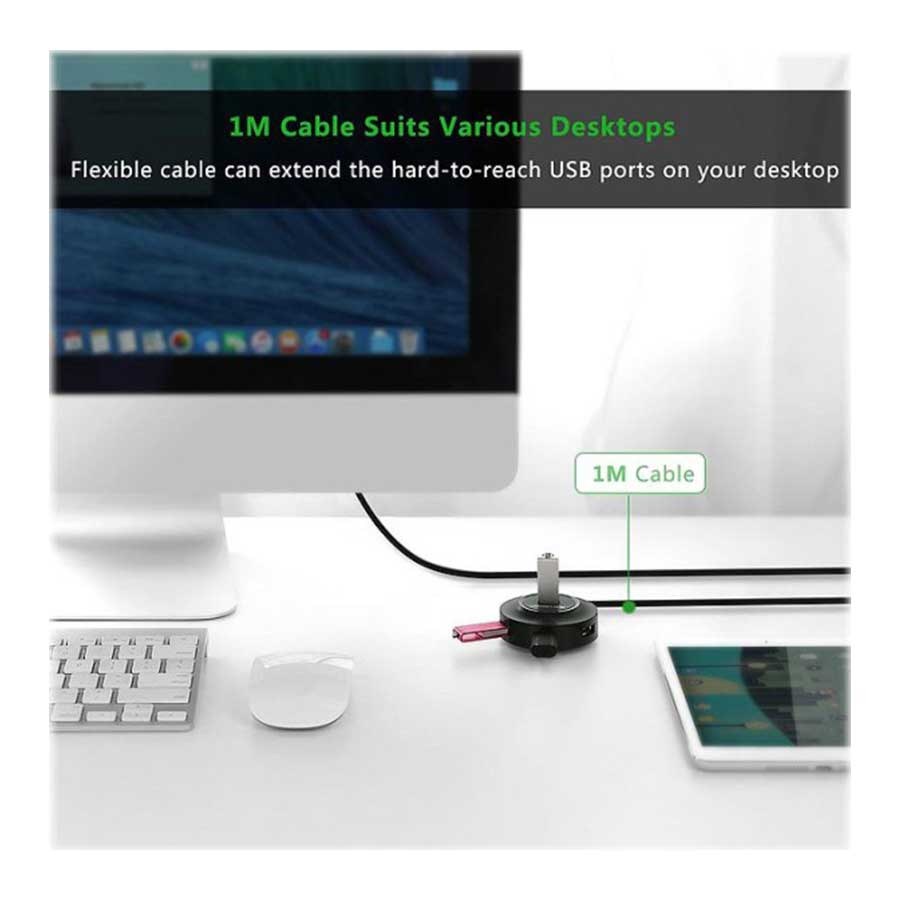 هاب USB 2.0 چهار پورت یوگرین مدل CR106