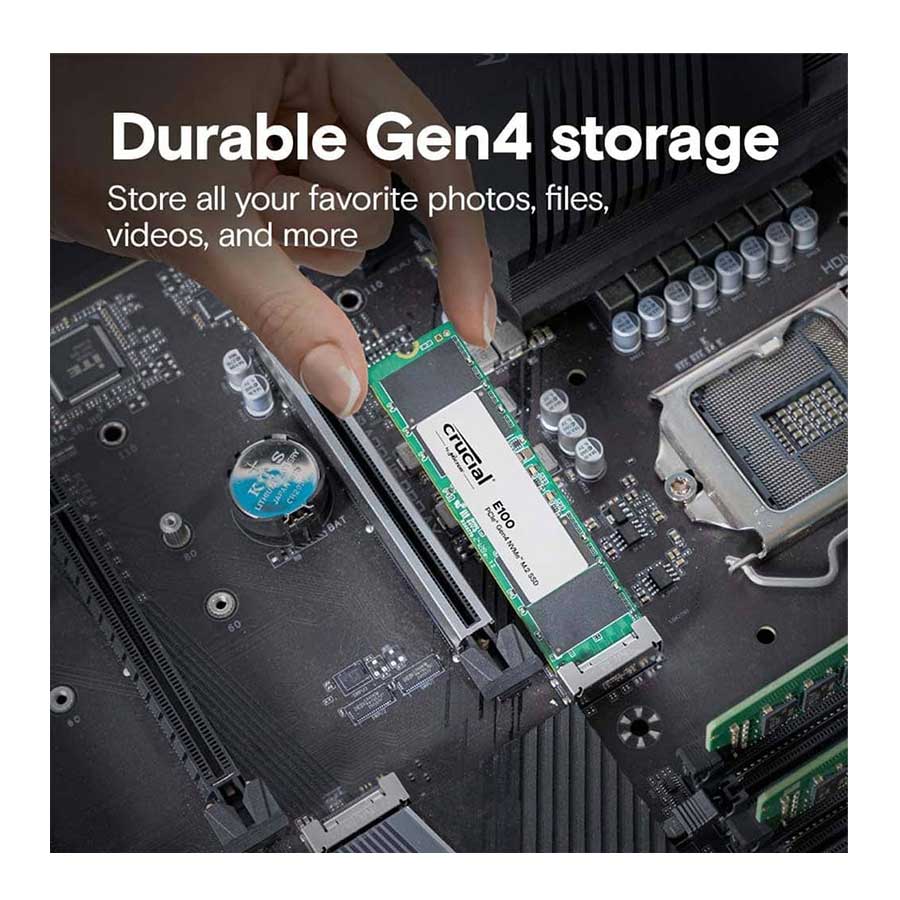 اس اس دی 1 ترابایت کروشیال E100 M.2 2280 PCIe 4.0 NVMe