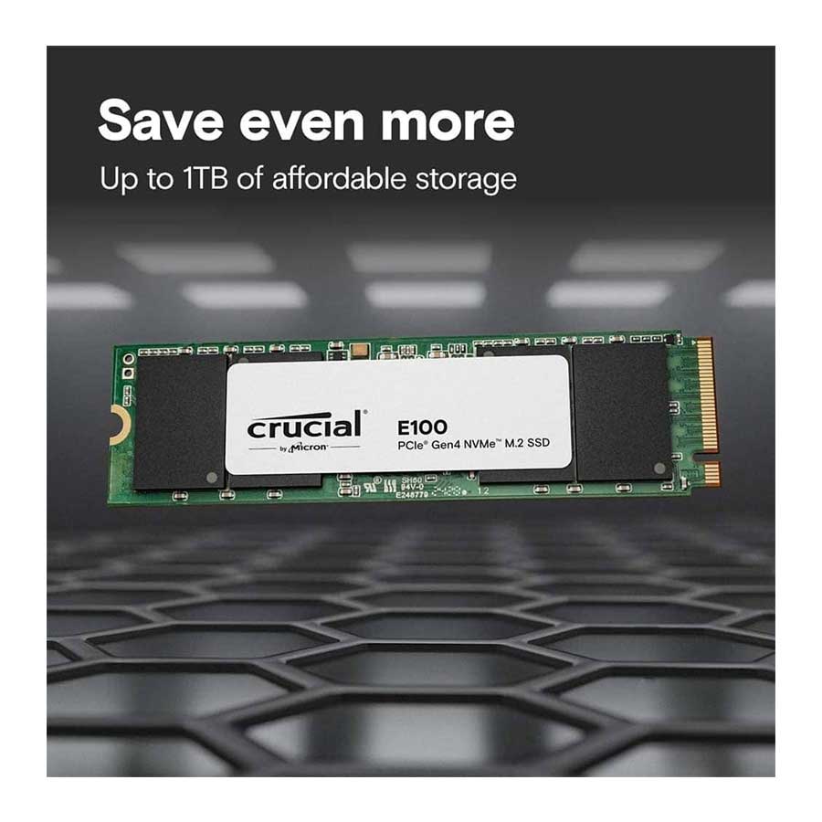 اس اس دی 1 ترابایت کروشیال E100 M.2 2280 PCIe 4.0 NVMe