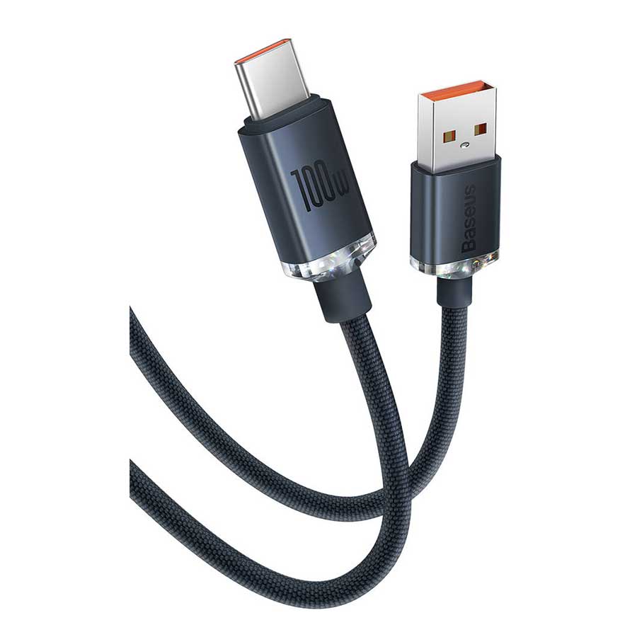 کابل تبدیل 1.2 متری USB به USB-C باسئوس مدل Crystal Shine CAJY000401