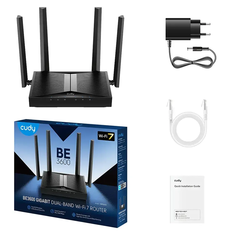 روتر بی‎‌سیم دوباند و کودی مدل WR3600 BE3600