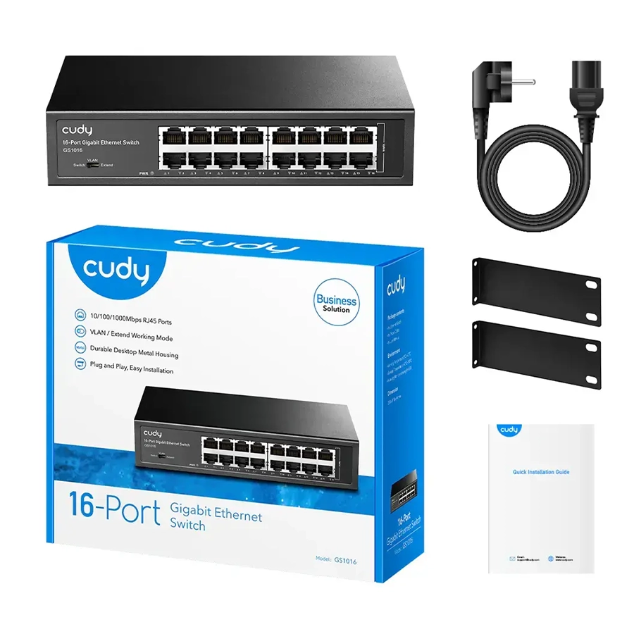 سوییچ 16 پورت گیگابیت کودی مدل GS1016 2.0