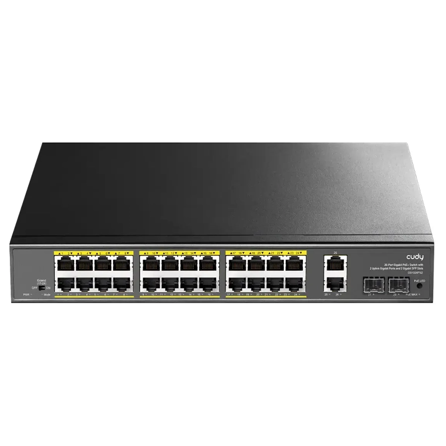 سوییچ 26 پورت گیگابیت کودی مدل GS1026PS2 1.0