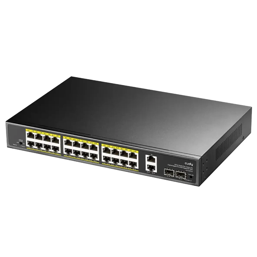 سوییچ 26 پورت گیگابیت کودی مدل GS1026PS2 1.0