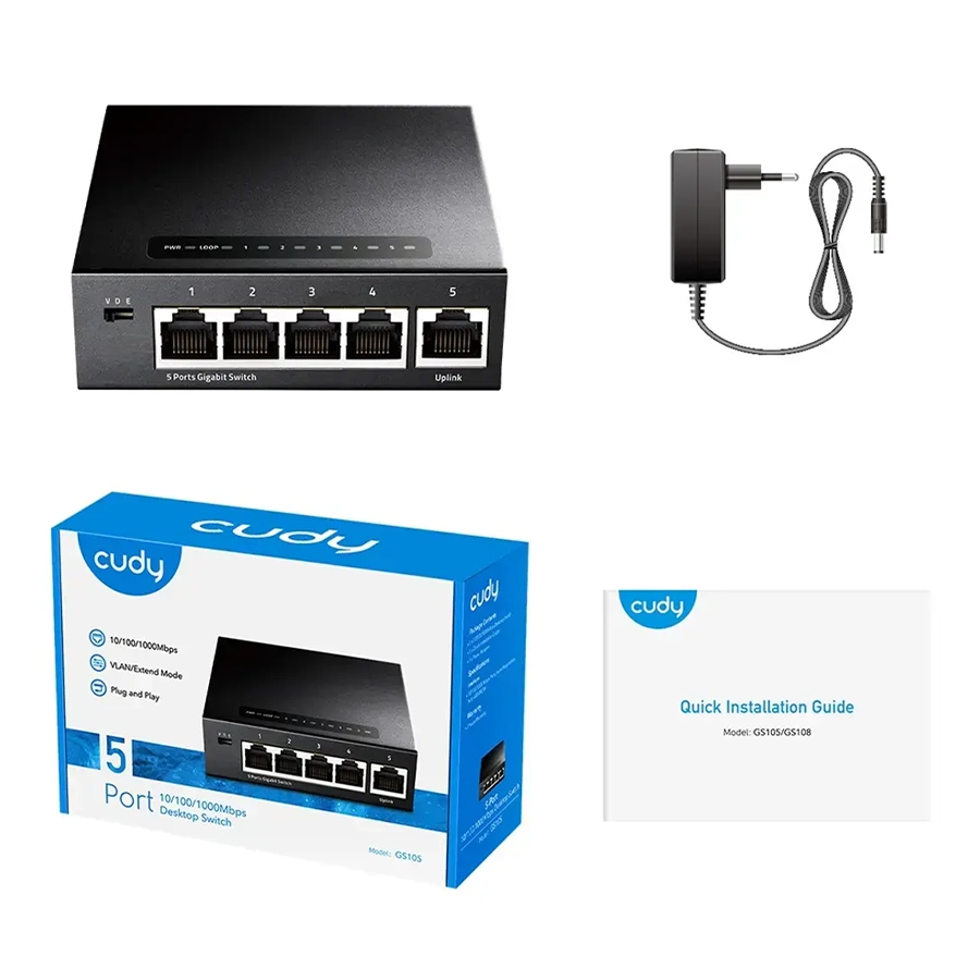 سوییچ 5 پورت دسکتاپ کودی مدل GS105 3.0