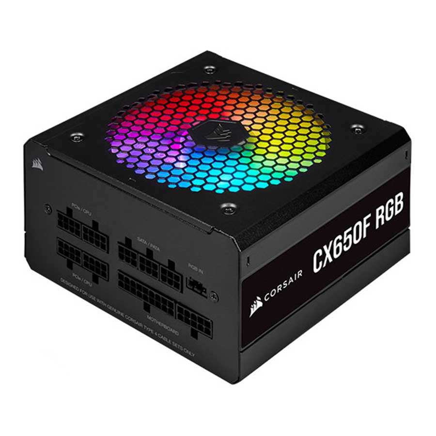 پاور کامپیوتر 650 وات تمام ماژولار کورسیر مدل CX650F RGB