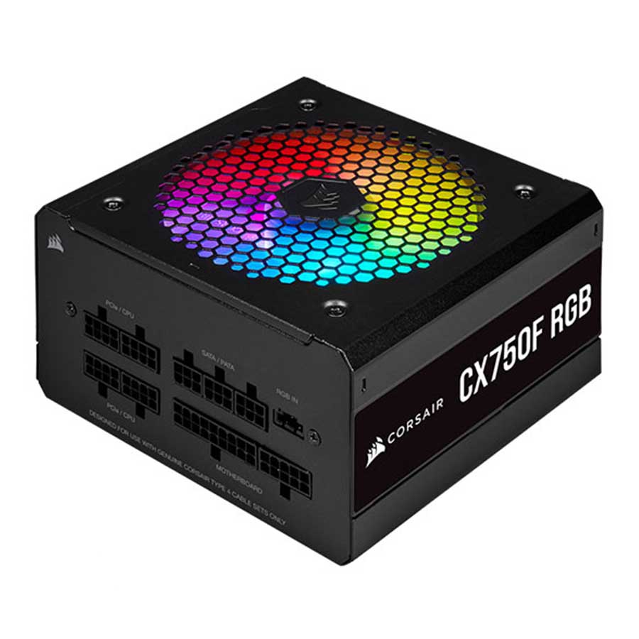 پاور کامپیوتر 750 وات تمام ماژولار کورسیر مدل CX750F RGB