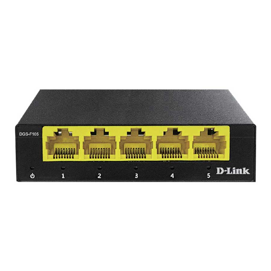 سوییچ 5 پورت گیگابیت دسکتاپ دی لینک مدل DGS-F105