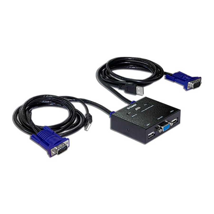 سوییچ 2 پورت KVM USB دی لینک مدل KVM-221