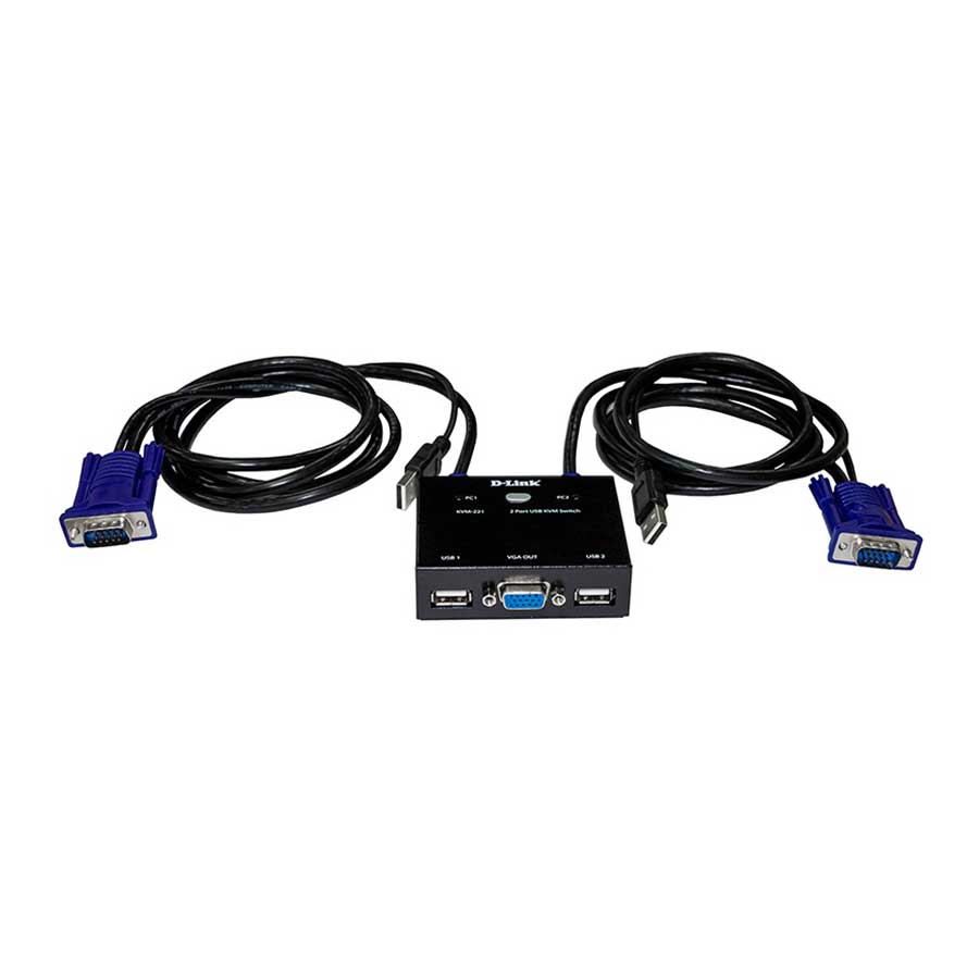 سوییچ 2 پورت KVM USB دی لینک مدل KVM-221