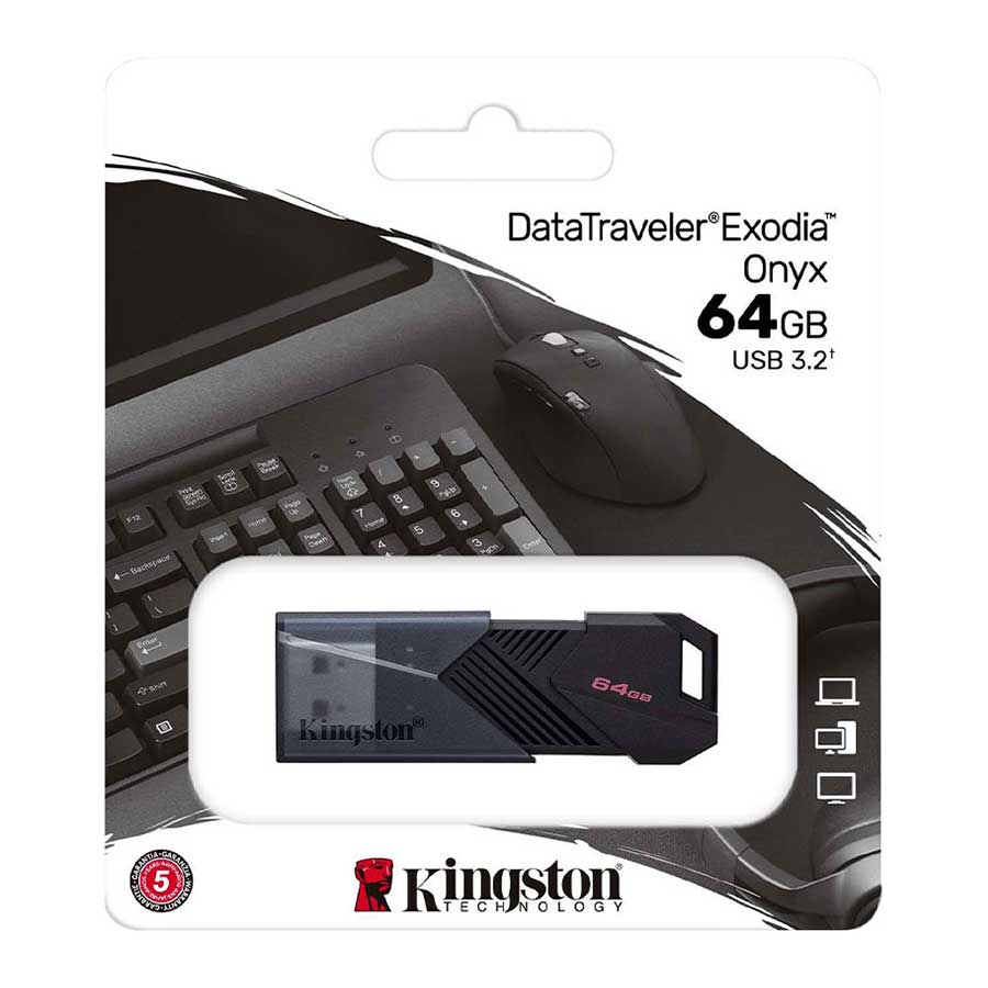 فلش مموری USB 3.2 کینگستون مدل DataTraveler Exodia Onyx