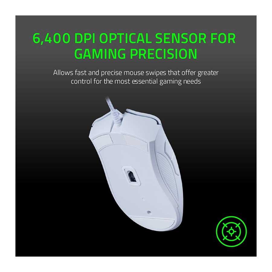 ماوس گیمینگ باسیم ریزر مدل DeathAdder Essential White