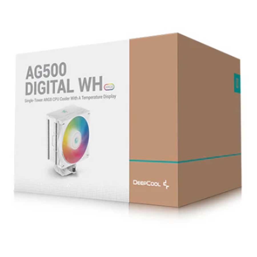 خنک کننده پردازنده دیپ کول مدل AG500 DIGITAL WH ARGB