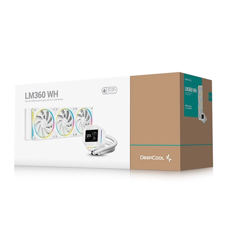 خنک کننده مایع پردازنده دیپ کول مدل LM360 WHITE ARGB