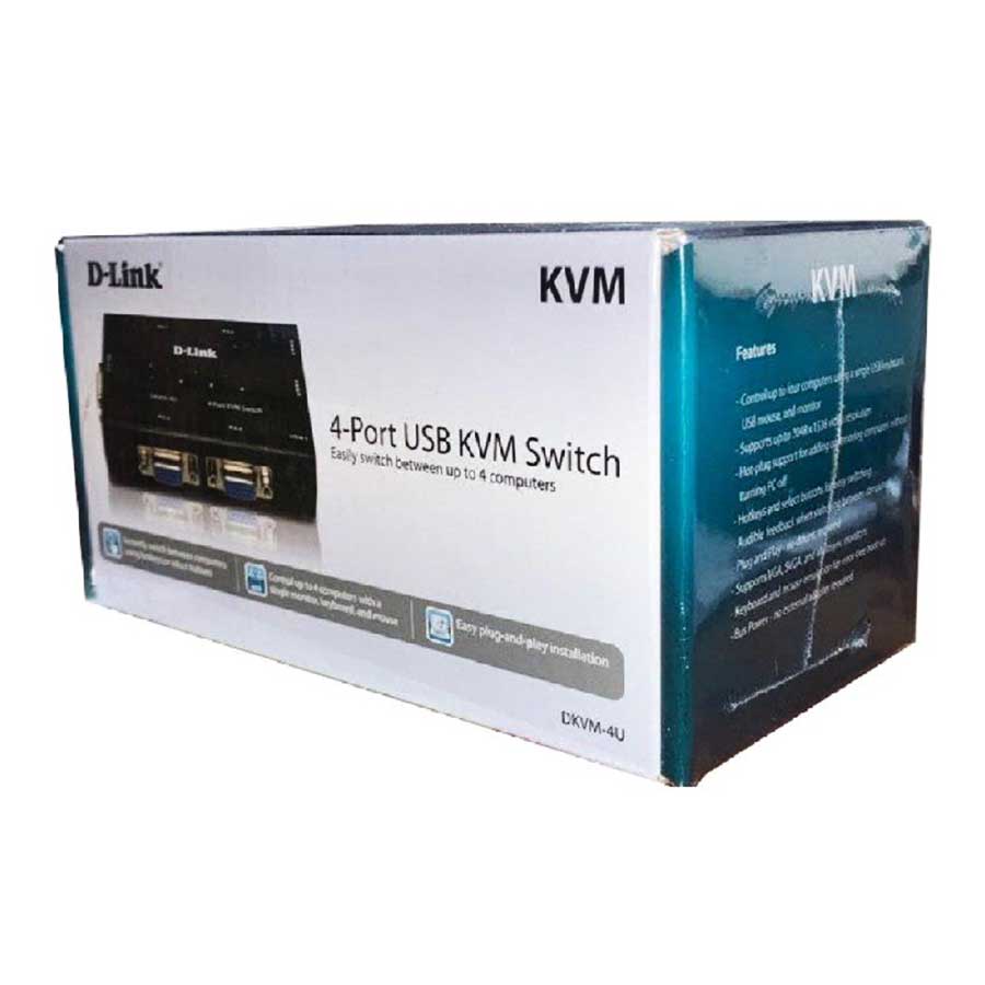 سوییچ 4 پورت KVM USB دی لینک مدل DKVM‎-4U
