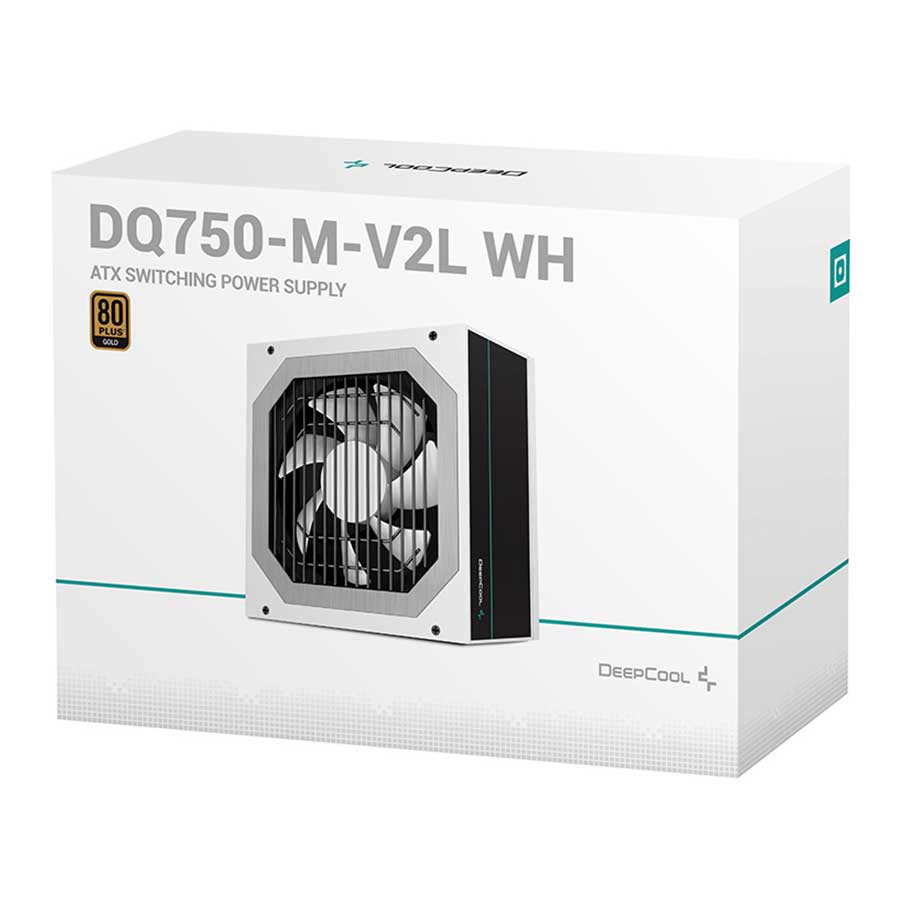 پاور کامپیوتر 750 وات تمام ماژولار دیپ کول مدل DQ750-M-V2L WH