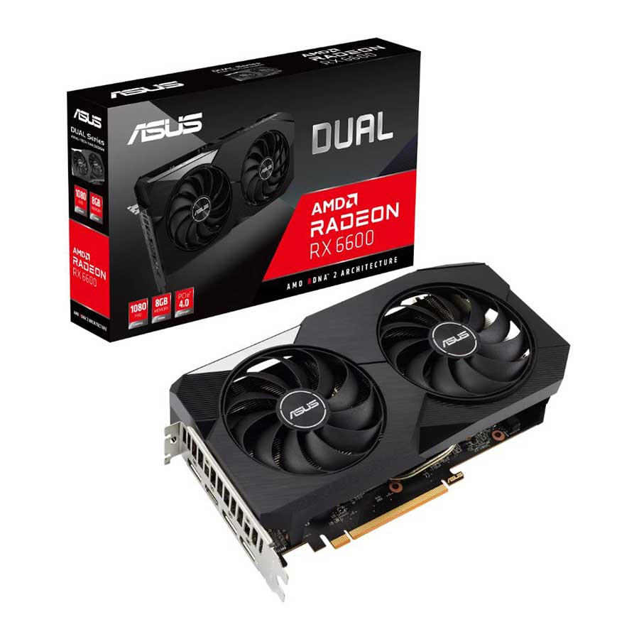 کارت گرافیک ایسوس مدل Dual Radeon RX6600 8GB GDDR6