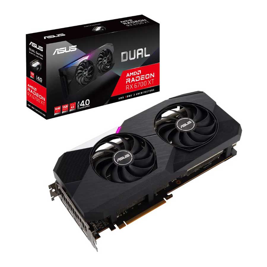 کارت گرافیک ایسوس مدل Dual Radeon RX6700 XT 12GB GDDR6