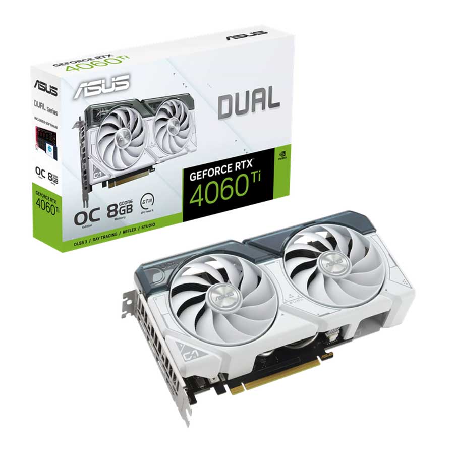 کارت گرافیک ایسوس مدل DUAL-RTX4060TI-O8G-WHITE