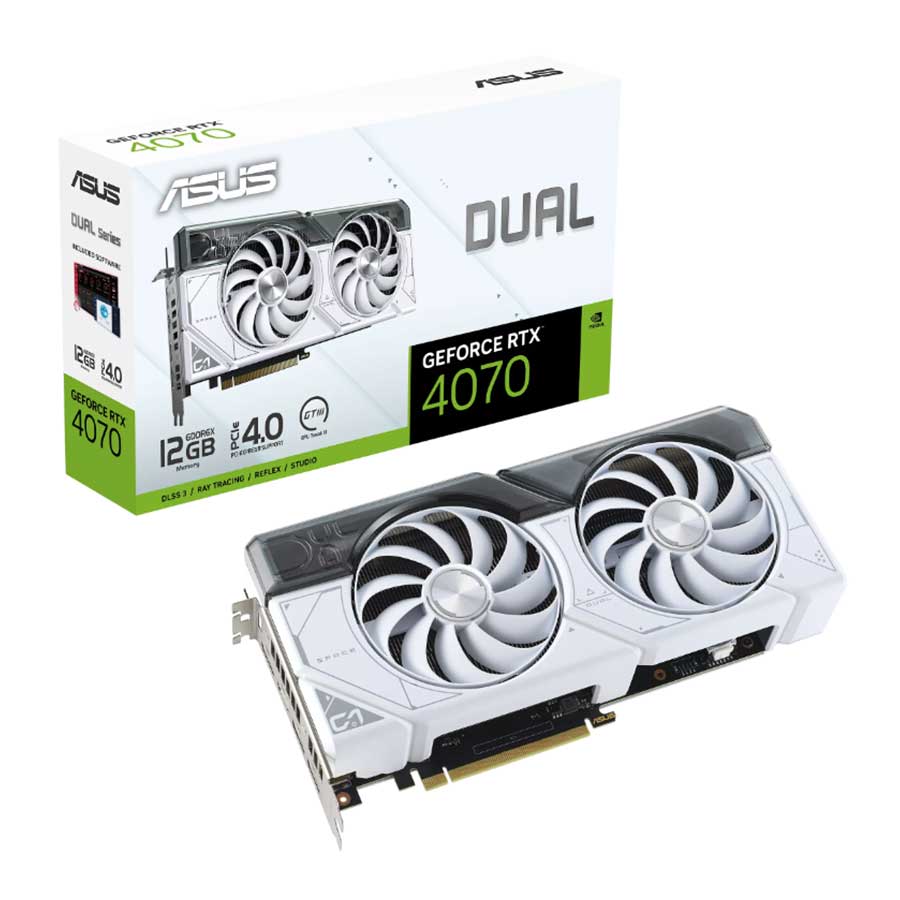 کارت گرافیک ایسوس مدل DUAL-RTX4070-12G-WHITE