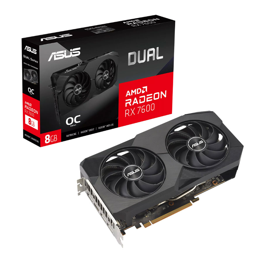 کارت گرافیک ایسوس مدل DUAL-RX7600-O8G