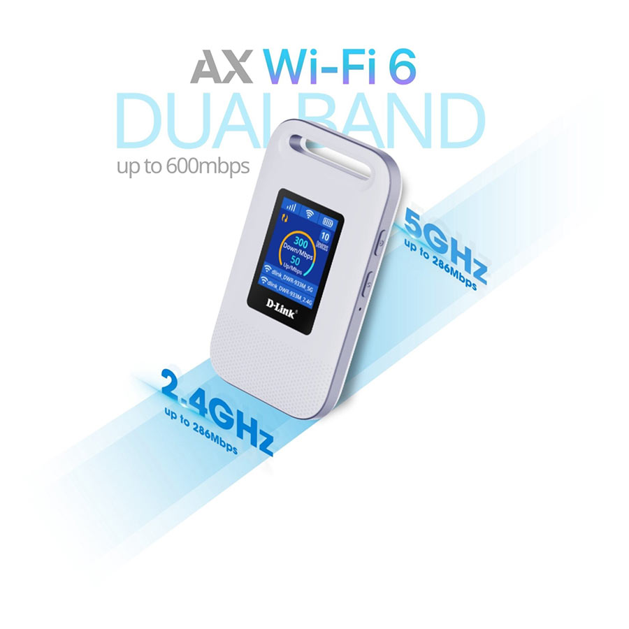 مودم روتر 4G LTE بی‌سیم و قابل حمل AX600 دی لينک مدل DWR-933M NEW