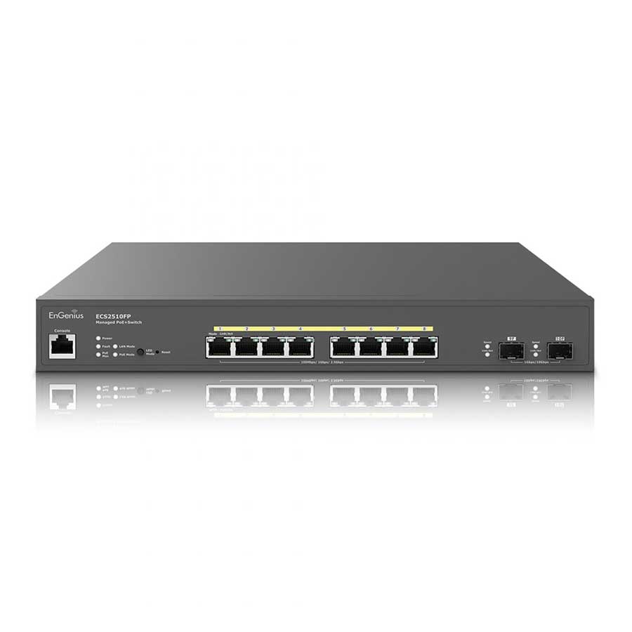 سوييچ 8 پورت گيگابيت و مدیریتی انجنیوس مدل ECS2510FP