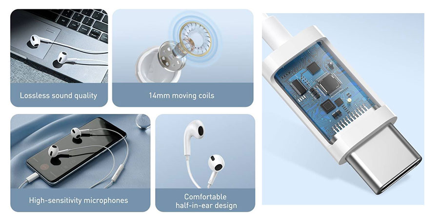 مشخصات ظاهری هندزفری باسیم Encok C17 NGCR010002