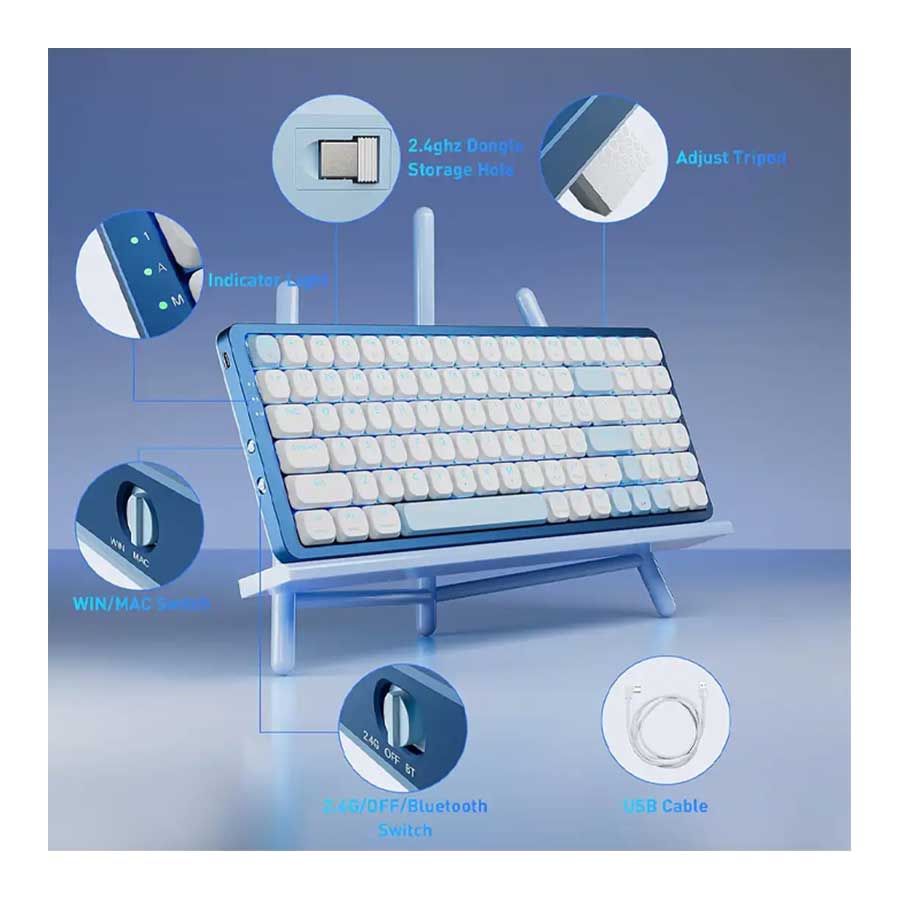 کیبورد گیمینگ بی‌سیم ردراگون مدل EVA PRO K684 RGB