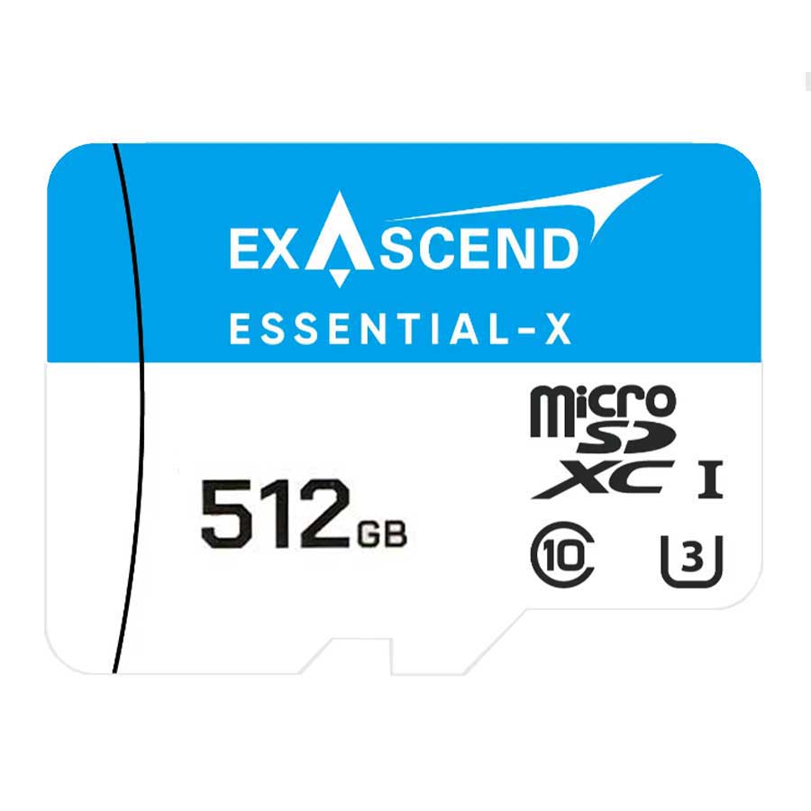 کارت حافظه MicroSDXC اگزاسند مدل Essential-X UHS-I U3 V10 512GB 90MB/s