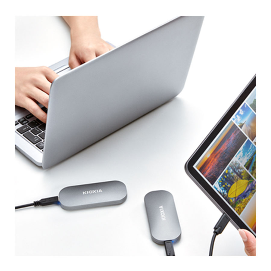 اس اس دی اکسترنال 500 گیگابایت USB-C کیوکسیا مدل EXCERIA PLUS