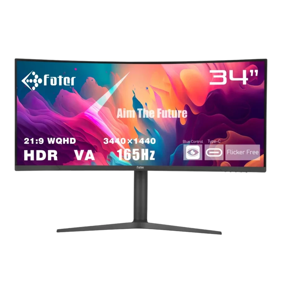 Fater C34-165B1 165hz 34-Inch VA Gaming Curved Monitor مانیتور خمیده گیمینگ 34 اینچ فاطر