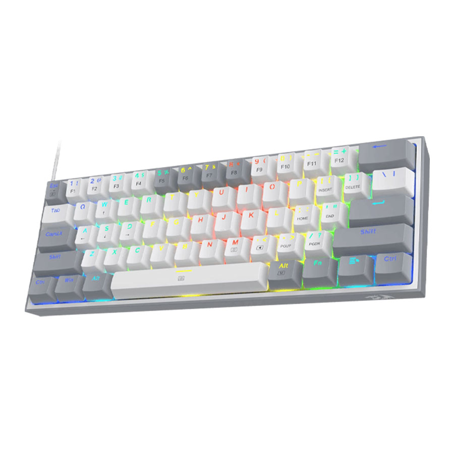 کیبورد گیمینگ باسیم ردراگون مدل FIZZ K617 White Grey