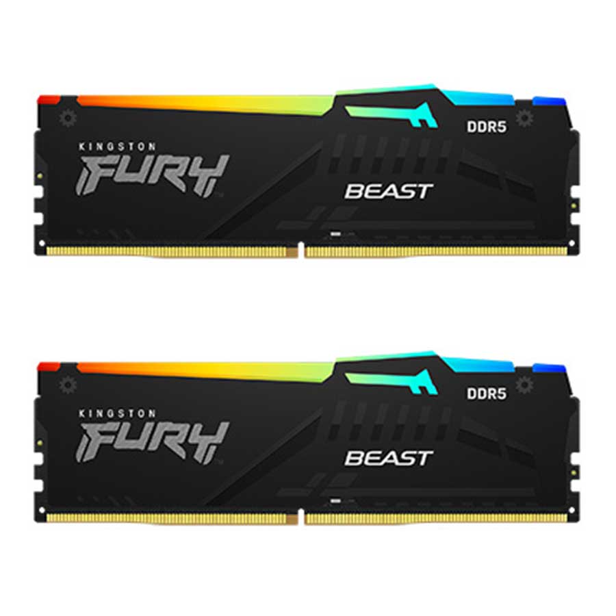 رم کینگستون مدل FURY Beast DDR5 RGB Dual