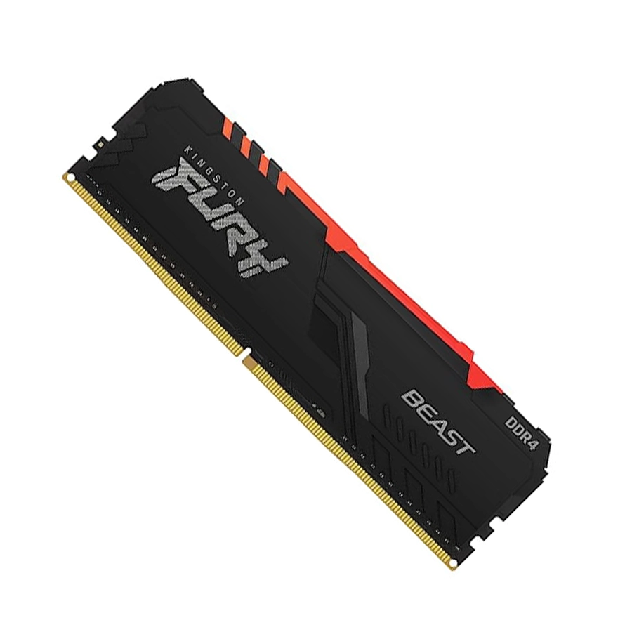 Fury Beast RGB 32GB 3200Mhz CL18 DDR4 رم کینگستون مدل Fury Beast RGB 32GB 3200Mhz CL18 DDR4