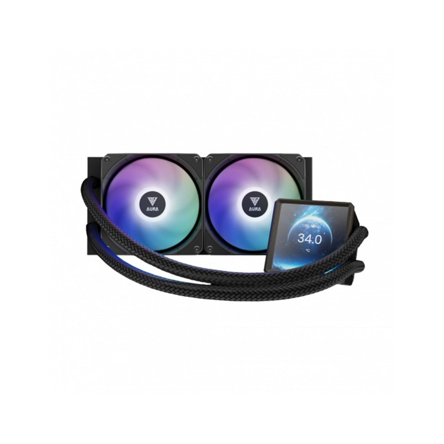 Aura GL240 LCD Black خنک کننده مایع پردازنده گیم دیاس