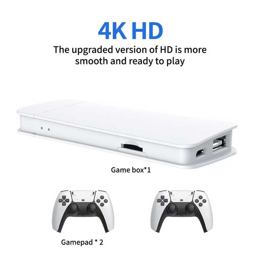 کنسول بازی Game Stick 4K Ultra HD Pro به همراه 2 عدد دسته بی‌سیم