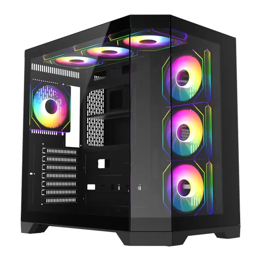 GameMax HYPE-A Black ARGB Mid-Tower Computer Case کیس کامپیوتر گیم مکس