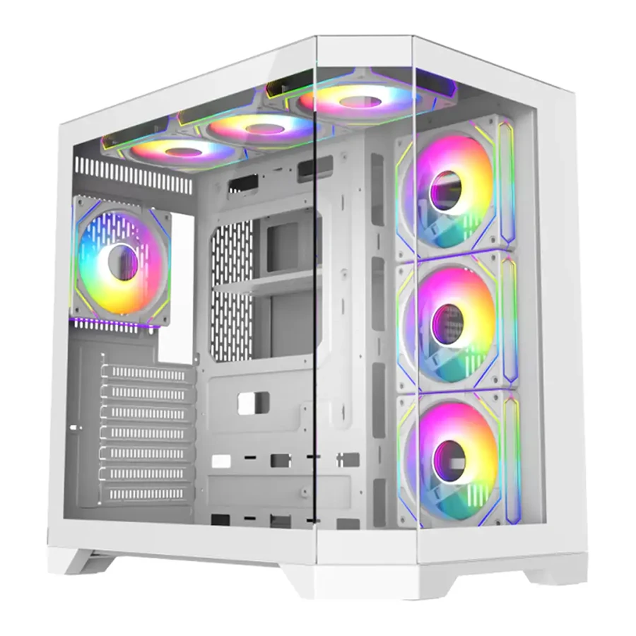 GameMax HYPE-A White ARGB Mid-Tower Computer Case کیس کامپیوتر گیم مکس