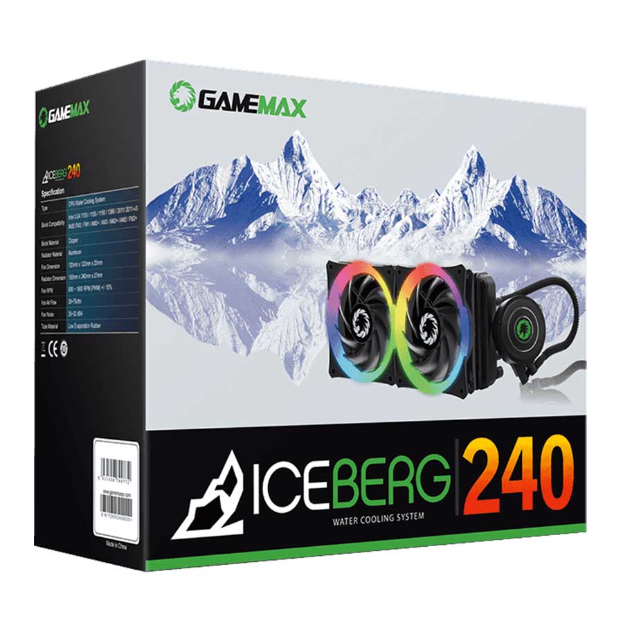 خنک کننده مایع پردازنده گیم مکس مدل Iceberg 240