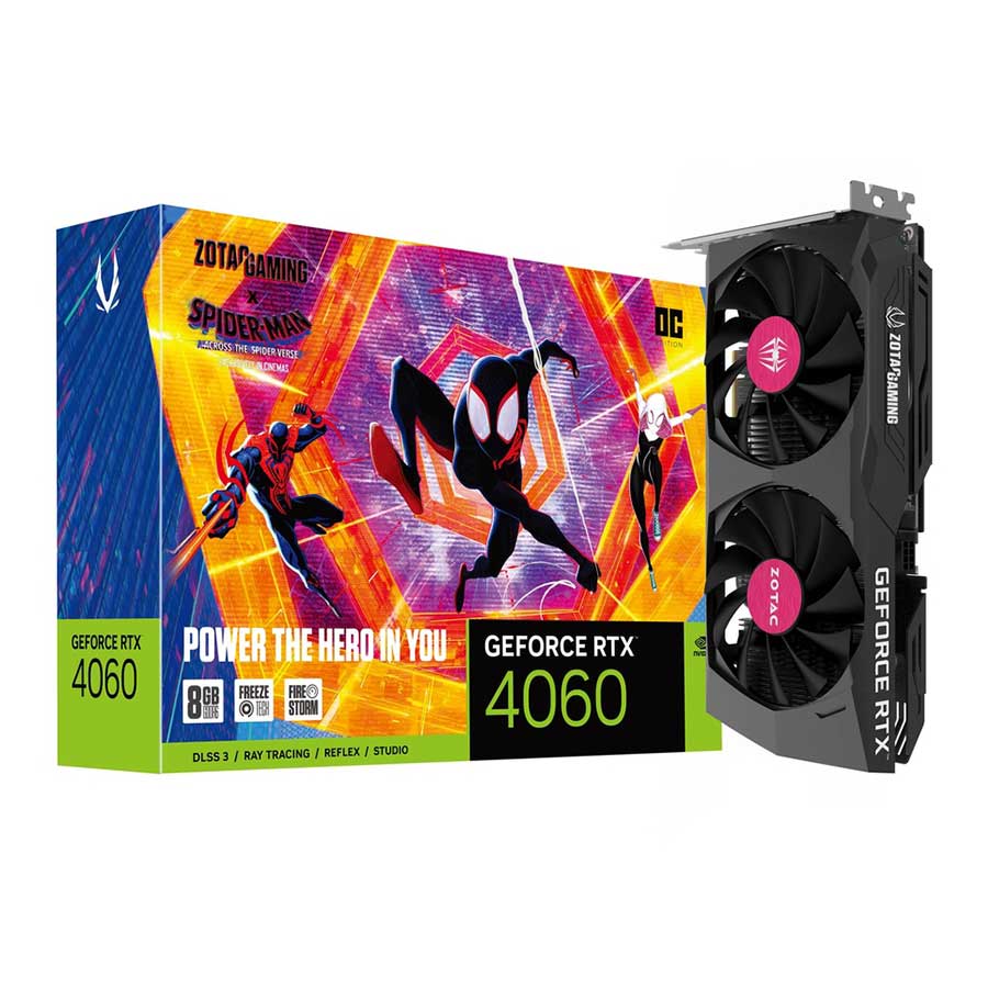 کارت گرافیک زوتک مدل GAMING GeForce RTX 4060 8GB OC Spider-Man GDDR6