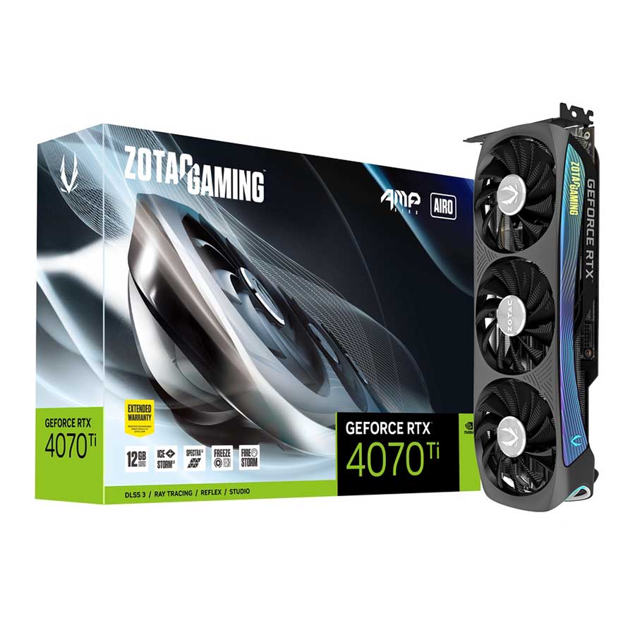 کارت گرافیک زوتک مدل GAMING GeForce RTX 4070 Ti AMP AIRO 12GB GDDR6X